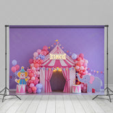 Aperturee - Aperturee pink fairytale circo tent cake Smash Photo Backdrop